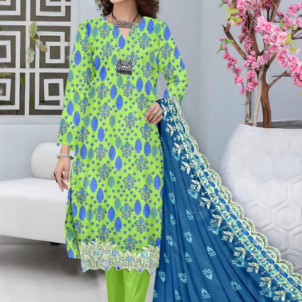Seraphic Neno Kari Lawn with Katwork Dupatta – Design 3