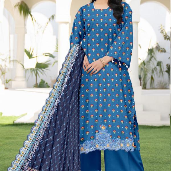 Seraphic Neno Kari Lawn with Katwork Dupatta – Design 9