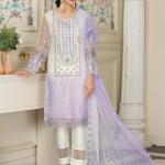 Shehnai Chicken Stitched Organza White