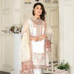 Rosalie Stitched Organza White