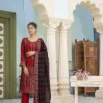 Chiffon Stitched Red