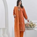 Rust Cotton Suit Haseen Ehsas