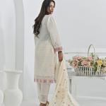 White Cotton Suit Haseen Ehsas