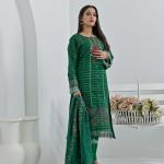 Green Cotton Suit Haseen Ehsas