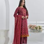 Red Cotton Suit Haseen Ehsas