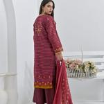 Red Cotton Suit Haseen Ehsas